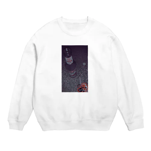 不健康に酒煙草 Crew Neck Sweatshirt