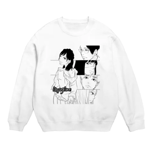 imagine1(white) Crew Neck Sweatshirt