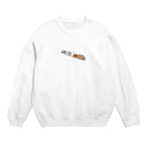 渋滞モルモット Crew Neck Sweatshirt