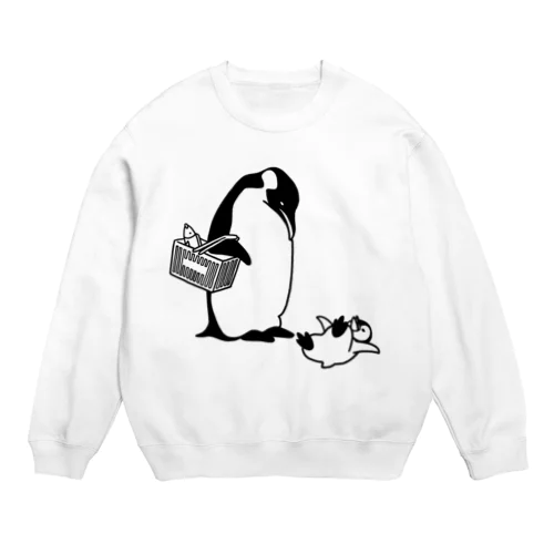 スーパーで駄々をこねるペンギン Crew Neck Sweatshirt