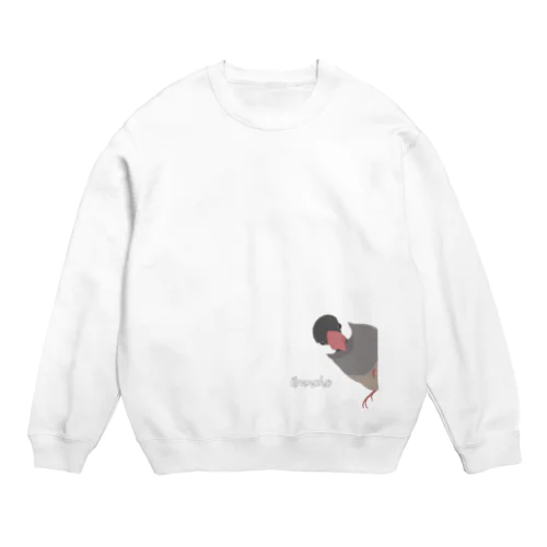 ひょっこり桜文鳥さん Crew Neck Sweatshirt