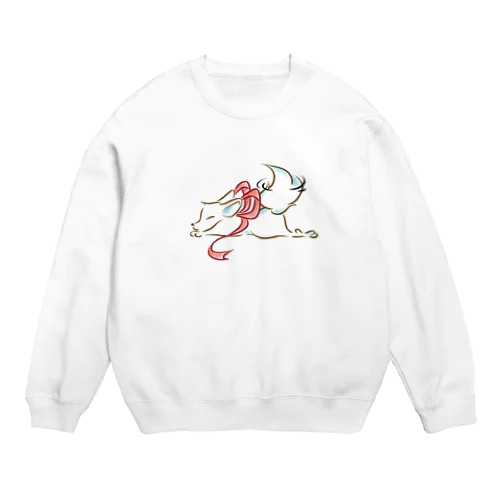 きつねのこん様(ふりふり) Crew Neck Sweatshirt