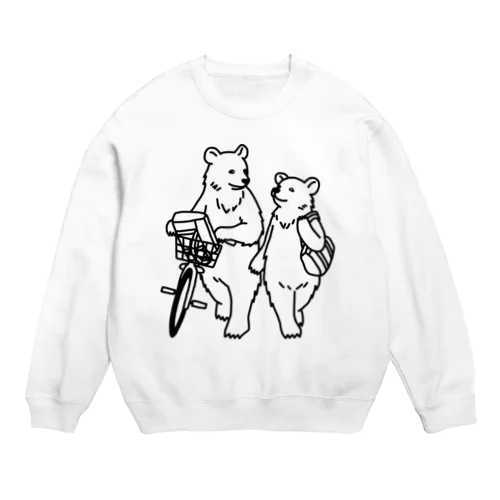 一緒に帰るクマ Crew Neck Sweatshirt