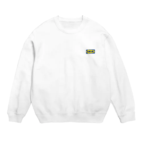 IKA イカ いか  ロゴ ワンポイント Crew Neck Sweatshirt