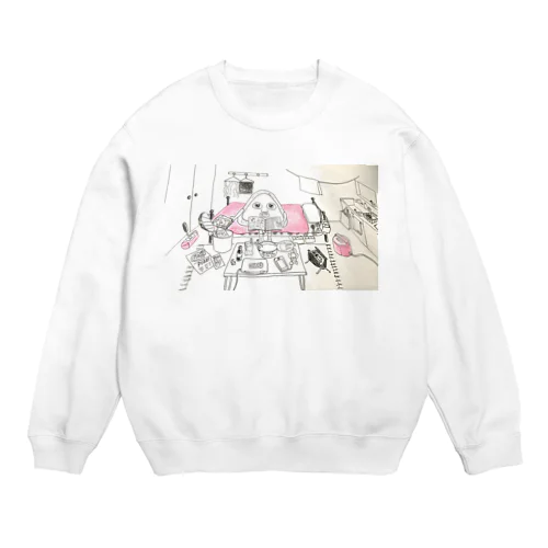 おにぎりOLのりこ金曜日の夜 Crew Neck Sweatshirt