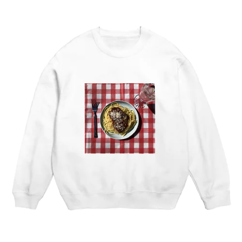 晴れた日のパスタランチ Crew Neck Sweatshirt