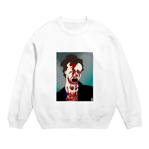 血が目に染みる Crew Neck Sweatshirt