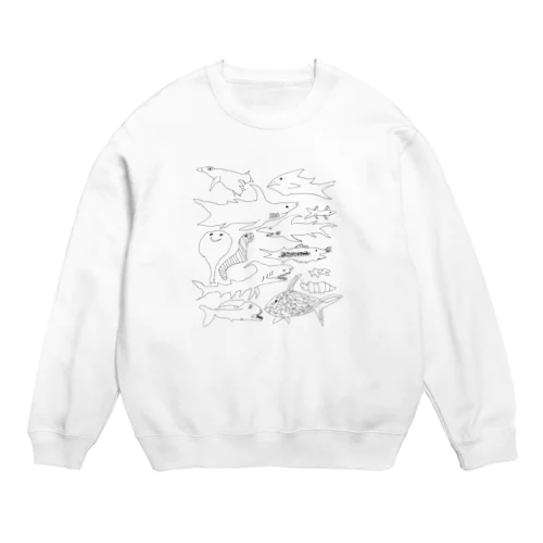 海の生き物（うみのいきもの） Crew Neck Sweatshirt