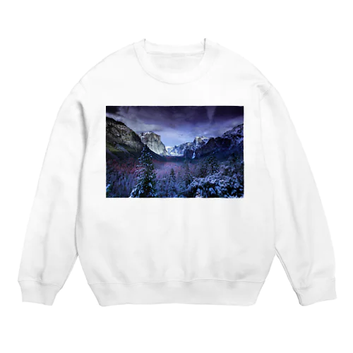 Snowy mountains Crew Neck Sweatshirt