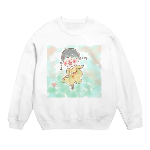 ゆるふわ女の子。 Crew Neck Sweatshirt