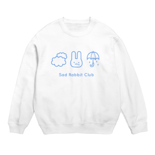 【IENITY】Sad Rabbit Club #Blue Crew Neck Sweatshirt