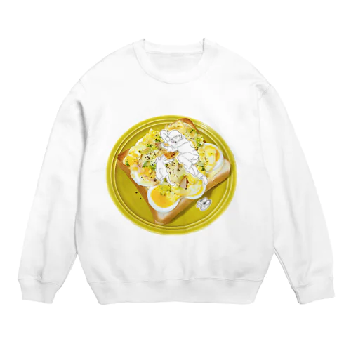 卵トーストの夢 Crew Neck Sweatshirt