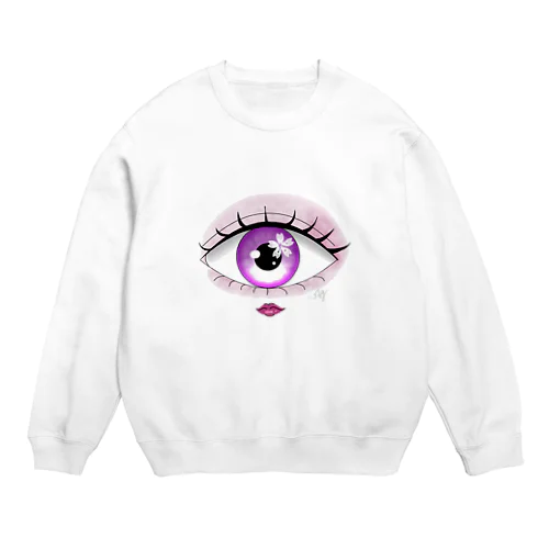 単眼ちゃん春 Crew Neck Sweatshirt