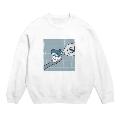 サメで歯みがき Crew Neck Sweatshirt