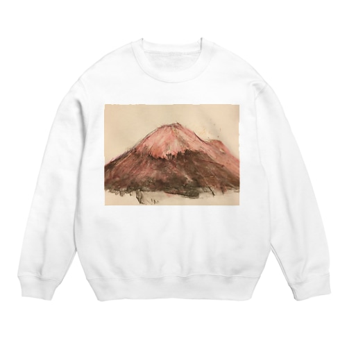 レッド富士山 Crew Neck Sweatshirt