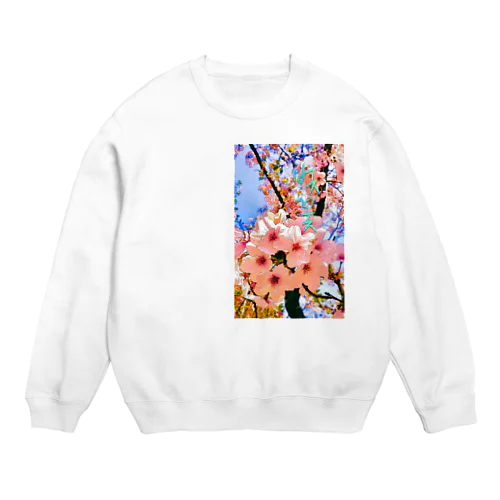 벚꽃 (桜) ハングル Crew Neck Sweatshirt