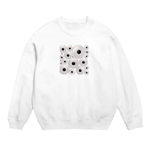 充血おめめ ~埋めつくしver~ Crew Neck Sweatshirt