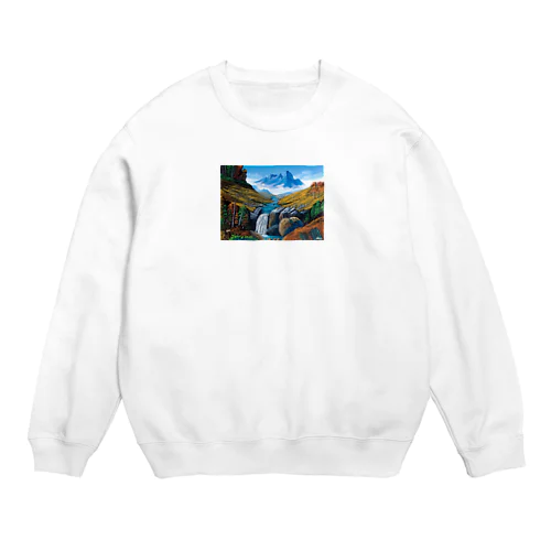 上流の滝 Crew Neck Sweatshirt