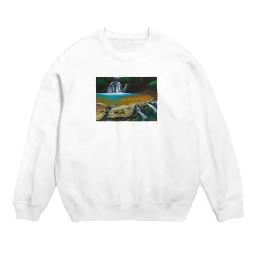 滝つぼの景色 Crew Neck Sweatshirt