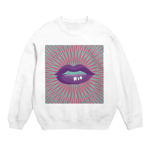 紫の唇 Crew Neck Sweatshirt