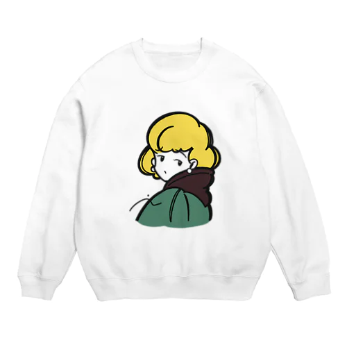 気怠げな、おんなのこ。 Crew Neck Sweatshirt