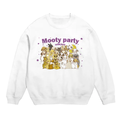 ★Mooty party★ Crew Neck Sweatshirt