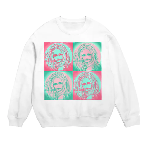 タバコ女ゾンビ Crew Neck Sweatshirt