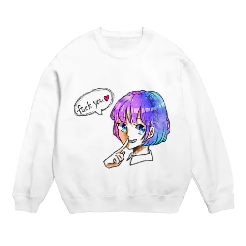 fuck you♥ Crew Neck Sweatshirt