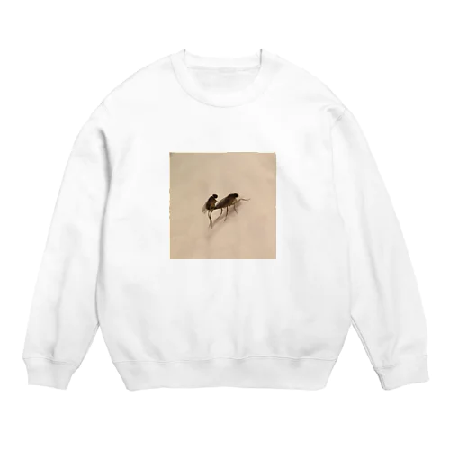 交尾してるハエ Crew Neck Sweatshirt