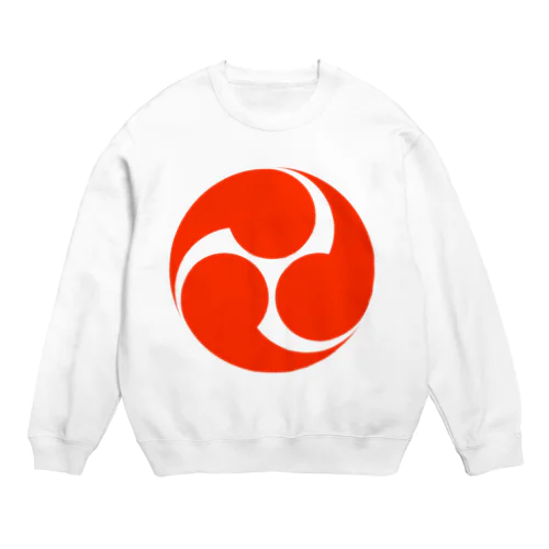 赤三つ巴 Crew Neck Sweatshirt