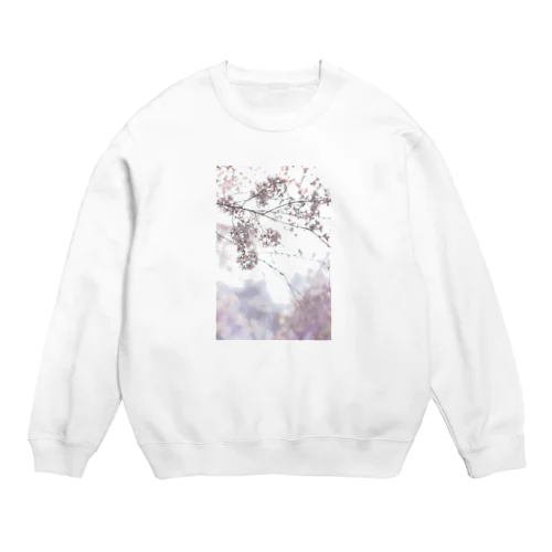 水彩画みたいなゆれる桜と春の陽 Crew Neck Sweatshirt