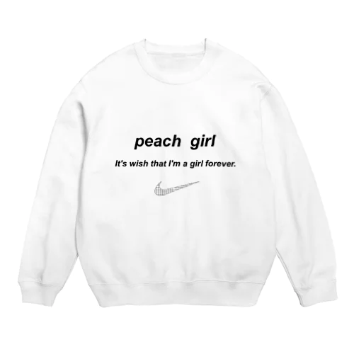 peach  girl Crew Neck Sweatshirt
