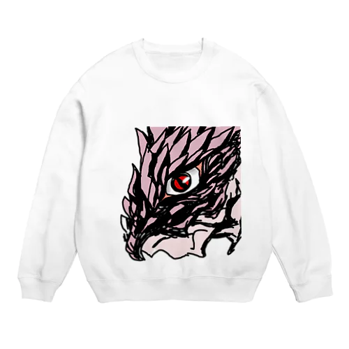 目力桜ドラゴン Crew Neck Sweatshirt