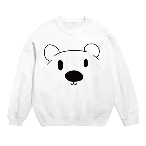 白にこだわるくま Crew Neck Sweatshirt