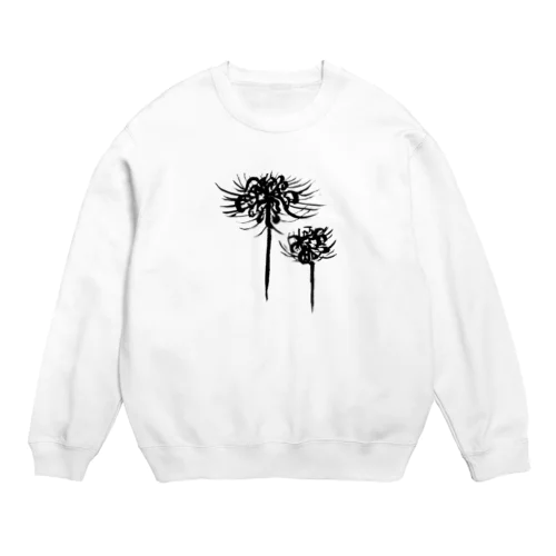 曼珠沙華　黒 Crew Neck Sweatshirt