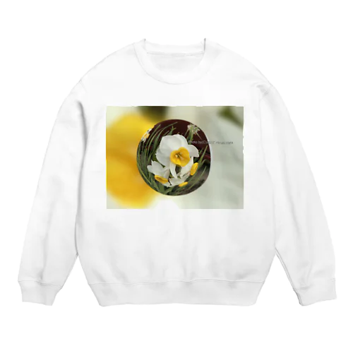 光景　sight735　水仙 花 FLOWERS　　宙玉（そらたま） Crew Neck Sweatshirt