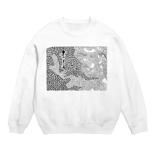 ランダムドット墨色ダーク Crew Neck Sweatshirt