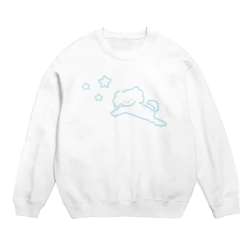 空を飛ぶわんこ Crew Neck Sweatshirt