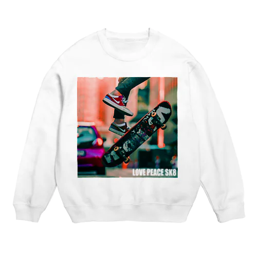 Love Peace SK8 #6 Crew Neck Sweatshirt