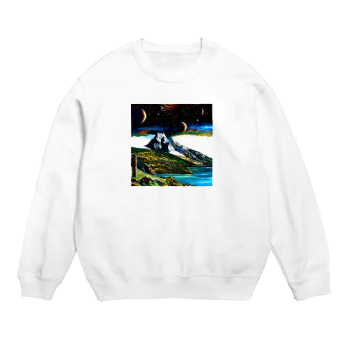 宇宙の霊山 Crew Neck Sweatshirt