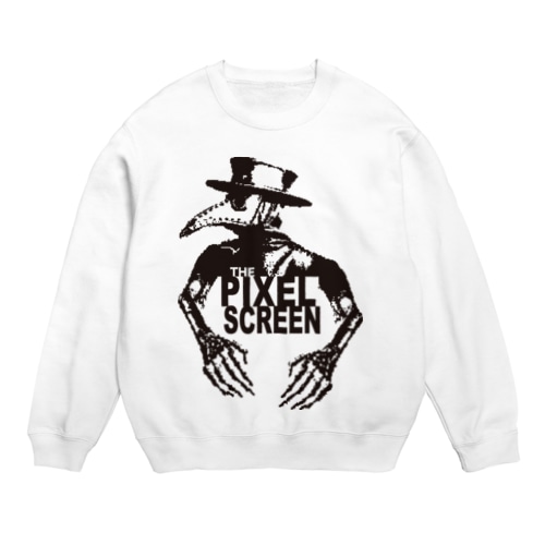 steampunk　CROW　pixel Crew Neck Sweatshirt