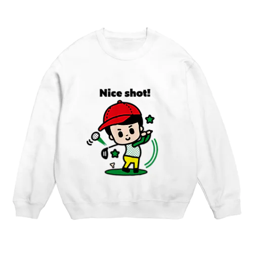 ゴルフ キッズ [Nice shot! カラフル] Crew Neck Sweatshirt