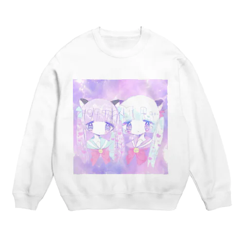 宇宙にゃんこ Crew Neck Sweatshirt