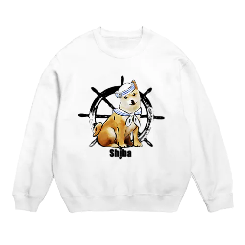 マリンだワン　柴犬 Crew Neck Sweatshirt