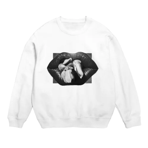 モノクロームなハシビロコウたち Crew Neck Sweatshirt