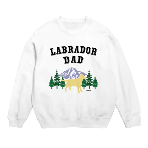 Labrador Dad イエローラブラドール Crew Neck Sweatshirt