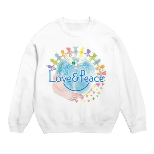 Love＆Peaceキッズ用ロゴ Crew Neck Sweatshirt