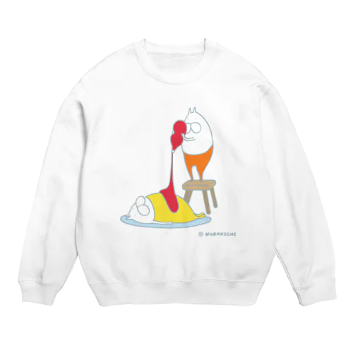 ねこタイツとオムライスごっこ Crew Neck Sweatshirt