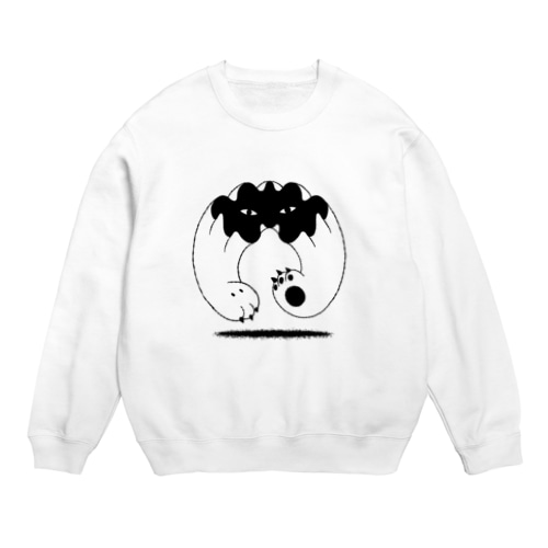 地に足つかず Crew Neck Sweatshirt
