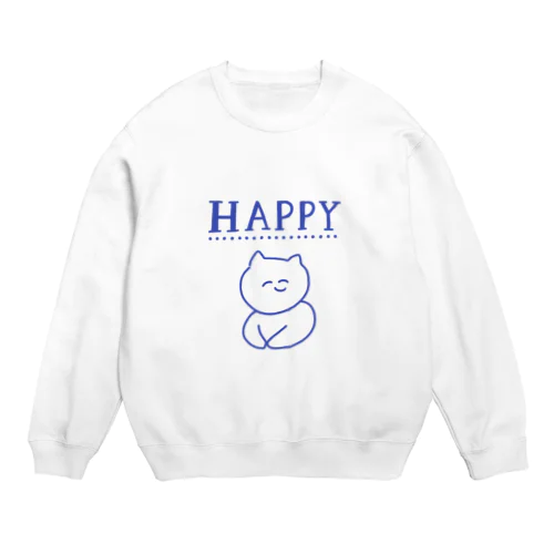 はっぴーねこ Crew Neck Sweatshirt